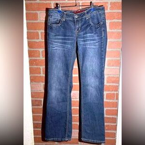 BONGO Women’s Juniors Denim Jeans Size 11 Bootcut Medium Wash Blue Stretch
